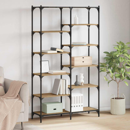 vidaXL Bookshelf 9-Tier 100 x 32 x 170 cm Engineered Wood Artisan oak