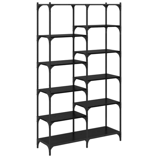 vidaXL Bookshelf 9-Tier 100 x 32 x 170 cm Engineered Wood Black oak