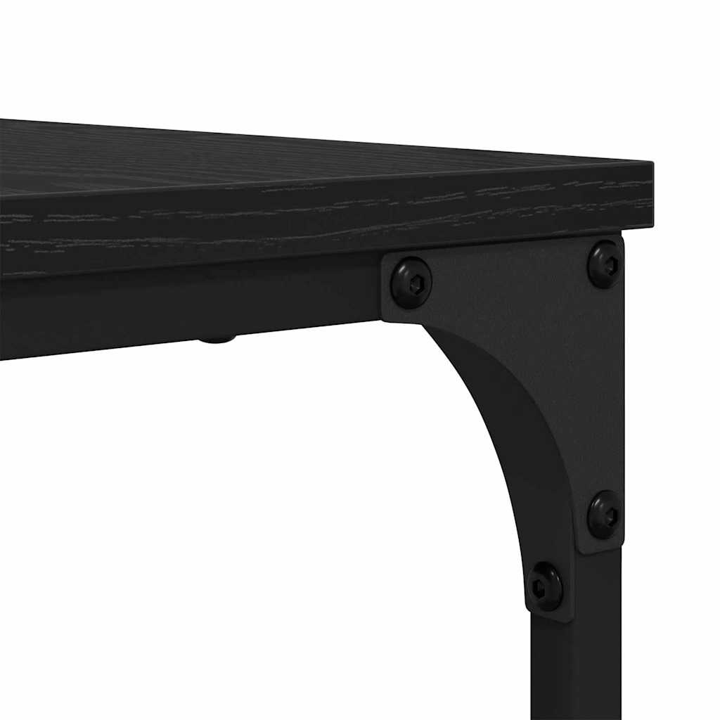 vidaXL Coffee Table 2 pcs Black Oak 80 x 80 x 35 cm Engineered Wood