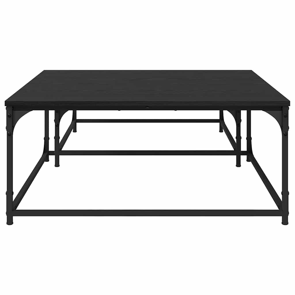 vidaXL Coffee Table 2 pcs Black Oak 80 x 80 x 35 cm Engineered Wood