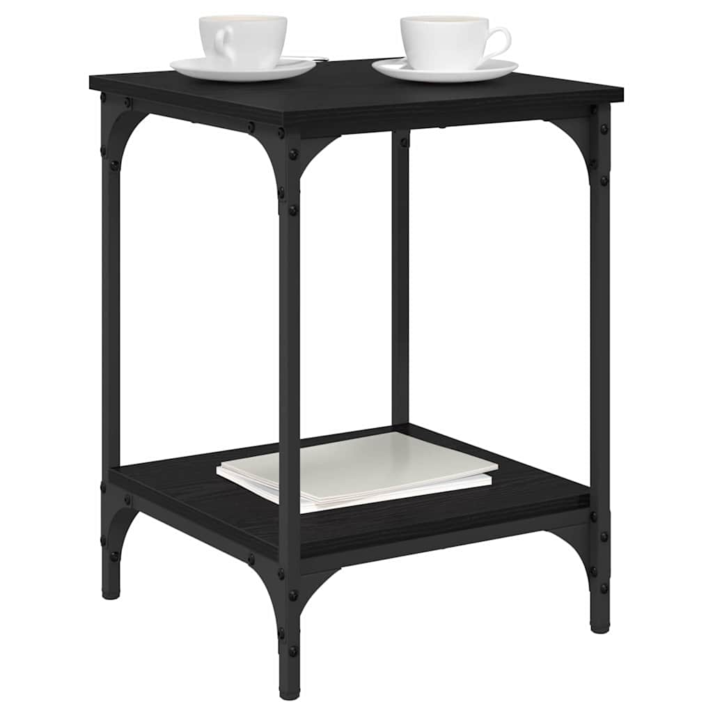 vidaXL Coffee Table Black Oak 40 x 40 x 55 cm Engineered Wood
