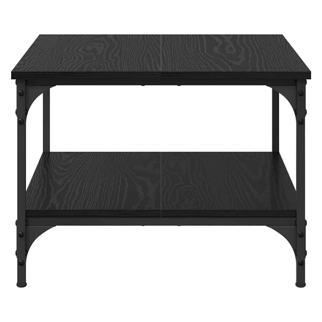 vidaXL Coffee Table Black Oak 55 x 55 x 40 cm Engineered Wood