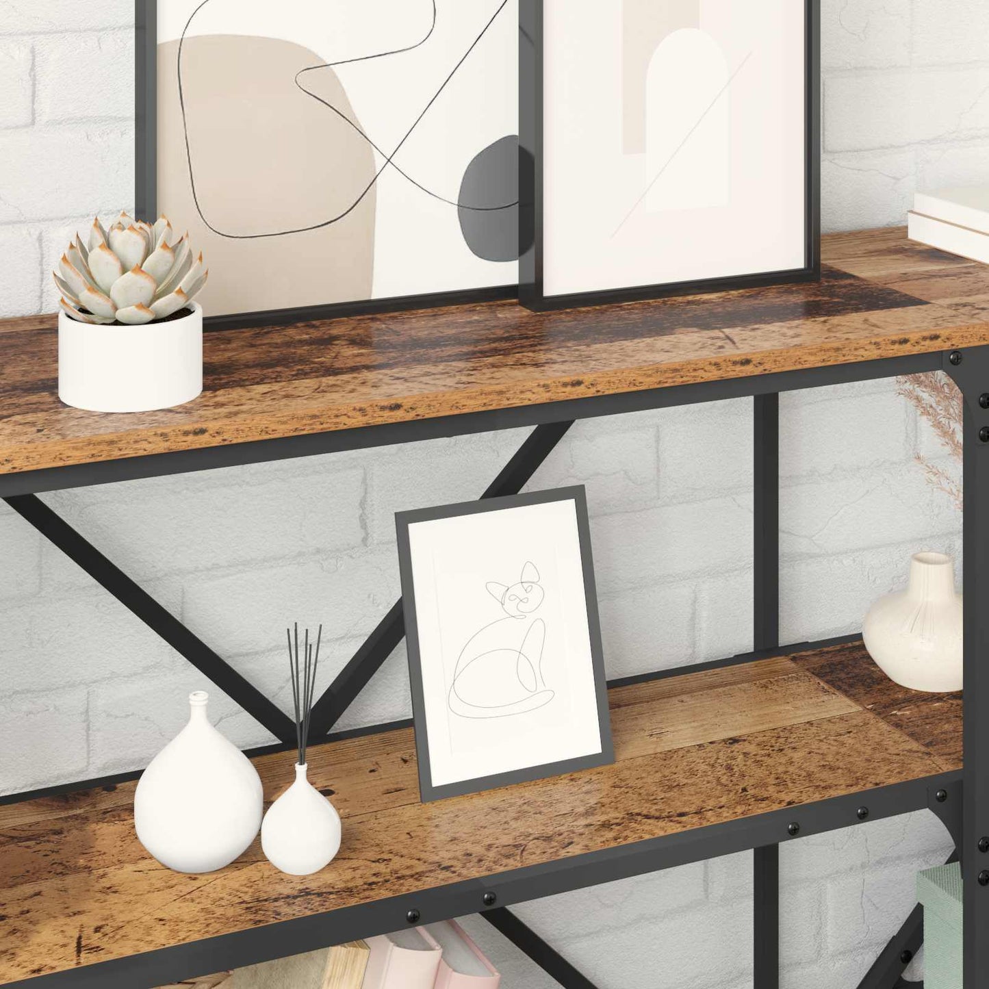 vidaXL Console Table Old Wood 160 x 30 x 75 cm Engineered Wood
