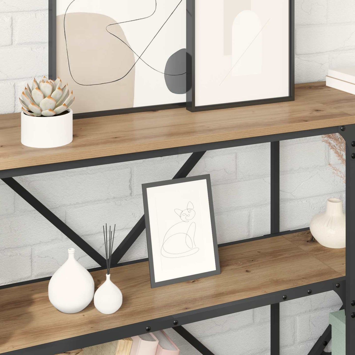 vidaXL Console Table Artisan Oak 160 x 30 x 75 cm Engineered Wood