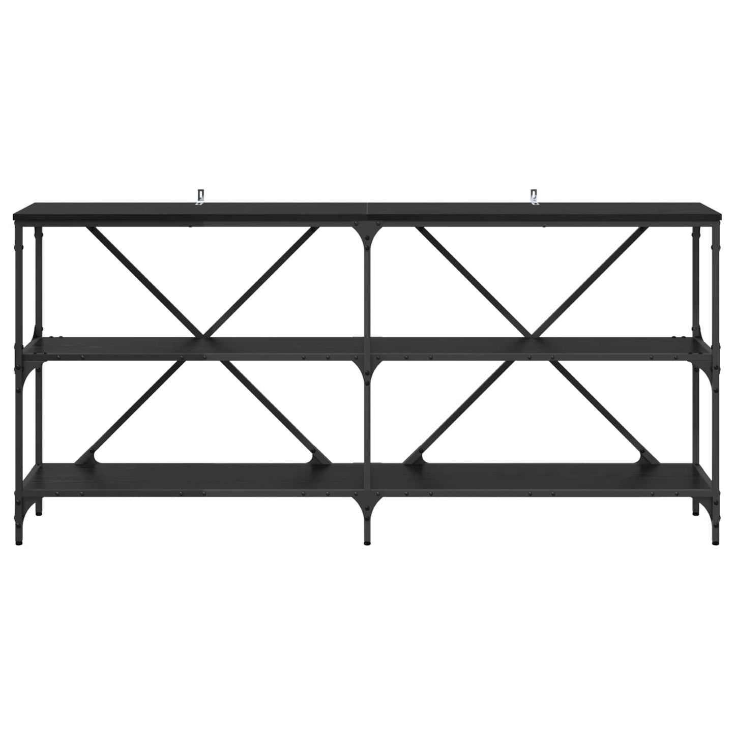 vidaXL Console Table Black Oak 160 x 30 x 75 cm Engineered Wood