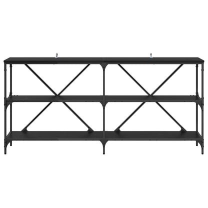vidaXL Console Table Black Oak 160 x 30 x 75 cm Engineered Wood