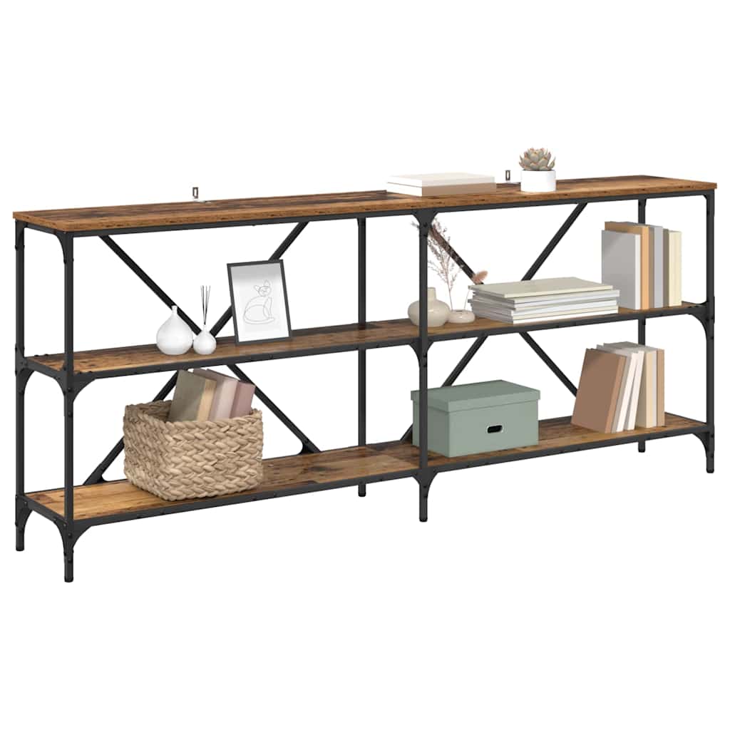 vidaXL Console Table Old Wood 180 x 30 x 75 cm Engineered Wood