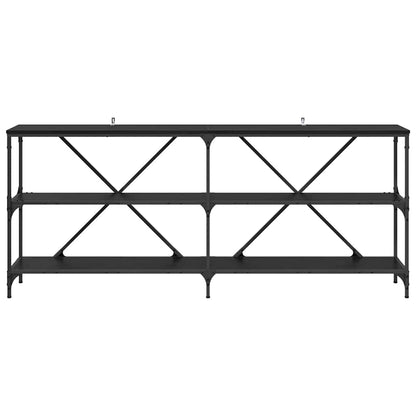 vidaXL Console Table Black Oak 180 x 30 x 75 cm Engineered Wood