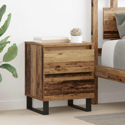 vidaXL Bedside Cabinet 2 pcs Old Wood 40 x 35 x 50 cm Engineered Wood