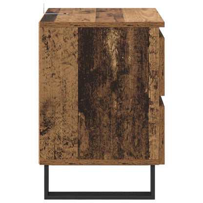 vidaXL Bedside Cabinet 2 pcs Old Wood 40 x 35 x 50 cm Engineered Wood