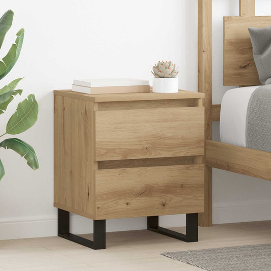vidaXL Bedside Cabinet Artisan Oak 40 x 35 x 50 cm Engineered Wood