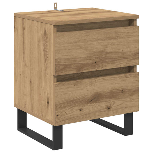 vidaXL Bedside Cabinet Artisan Oak 40 x 35 x 50 cm Engineered Wood
