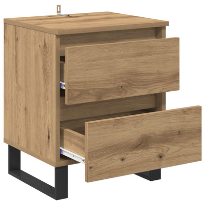 vidaXL Bedside Cabinet Artisan Oak 40 x 35 x 50 cm Engineered Wood
