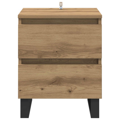 vidaXL Bedside Cabinet Artisan Oak 40 x 35 x 50 cm Engineered Wood