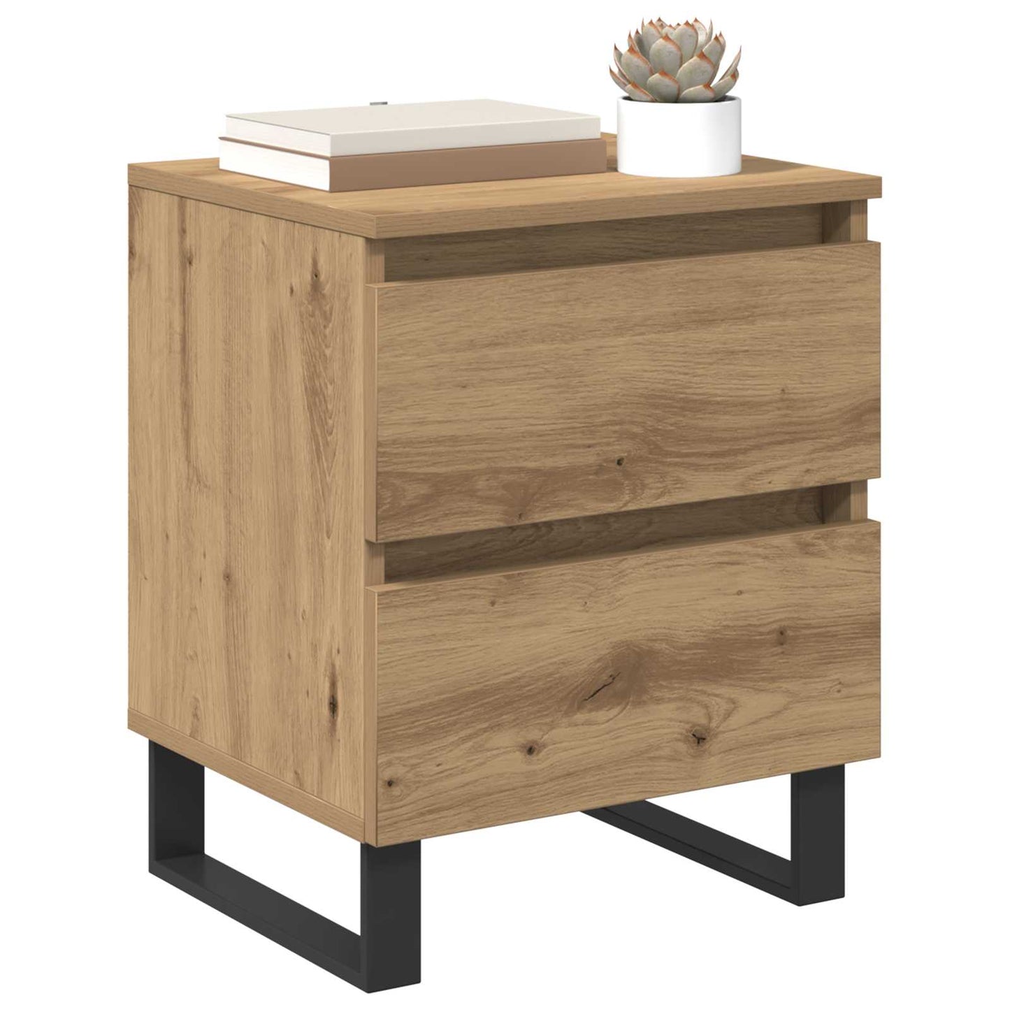 vidaXL Bedside Cabinet Artisan Oak 40 x 35 x 50 cm Engineered Wood
