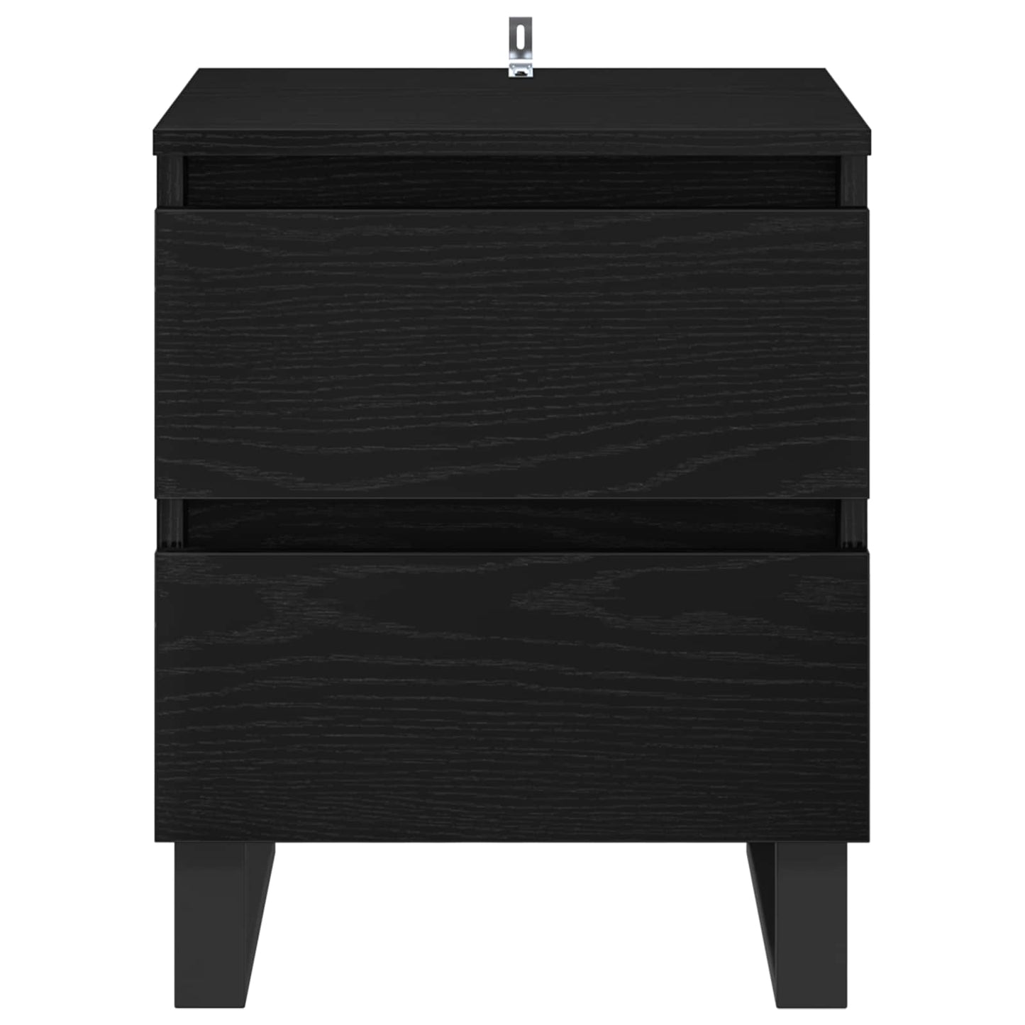 vidaXL Bedside Cabinet Black Oak 40 x 35 x 50 cm Engineered Wood