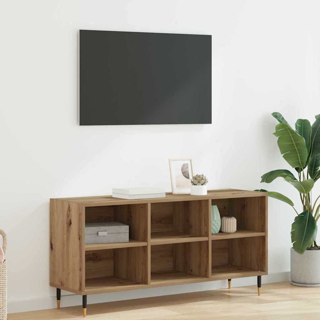 vidaXL TV Cabinet 103.5 x 30 x 50 cm Artisan Oak Engineered Wood