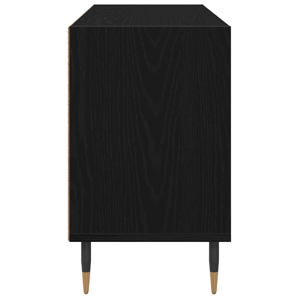vidaXL TV Cabinet Black Oak 103.5 x 30 x 50 cm Engineered Wood