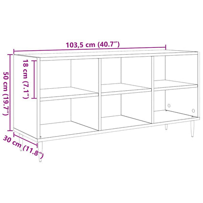 vidaXL TV Cabinet Black Oak 103.5 x 30 x 50 cm Engineered Wood