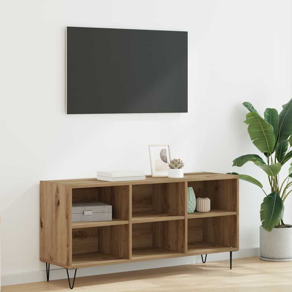 vidaXL TV Cabinet 103.5 x 30 x 50 cm Artisan Oak Engineered Wood