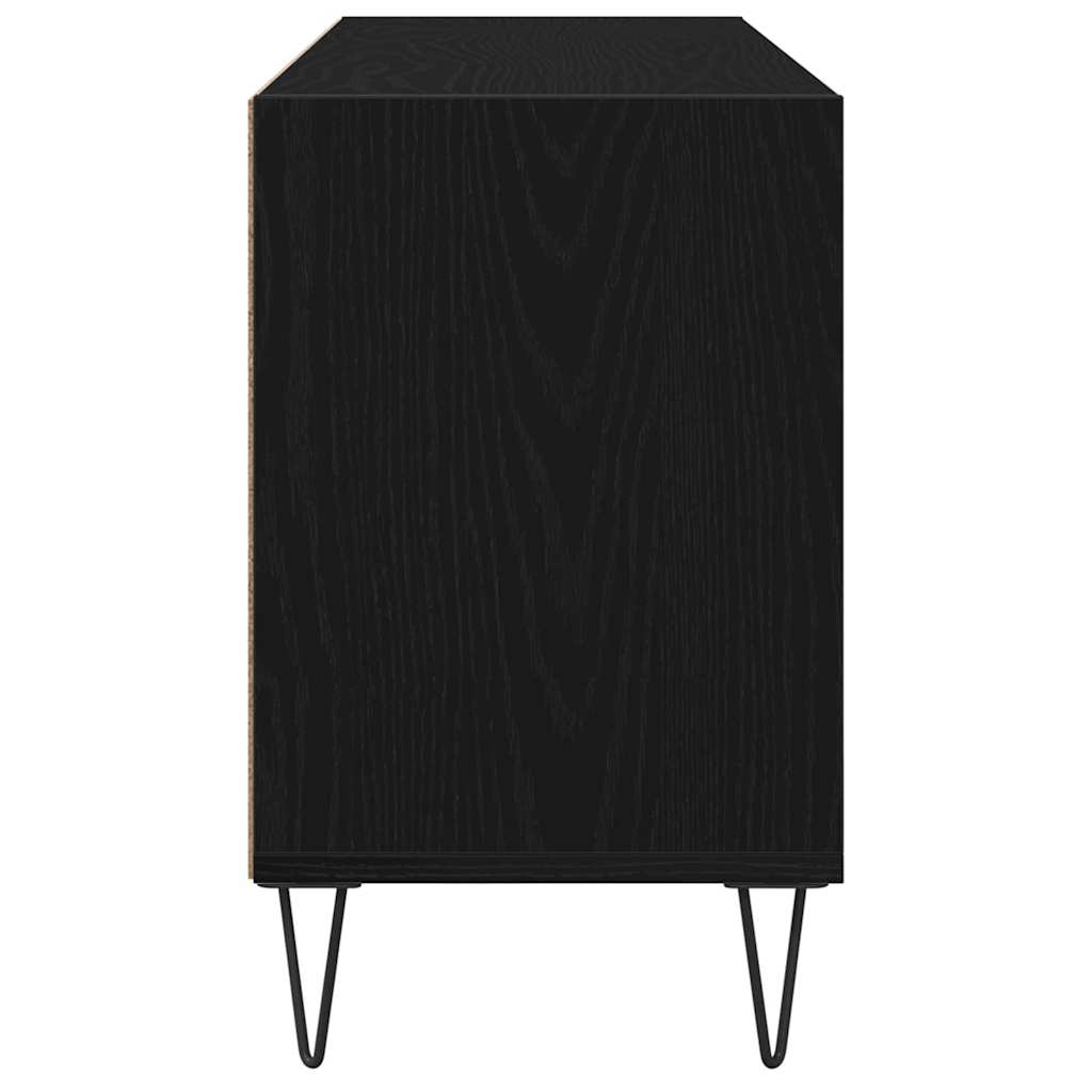 vidaXL TV Cabinet Black Oak 103.5 x 30 x 50 cm Engineered Wood