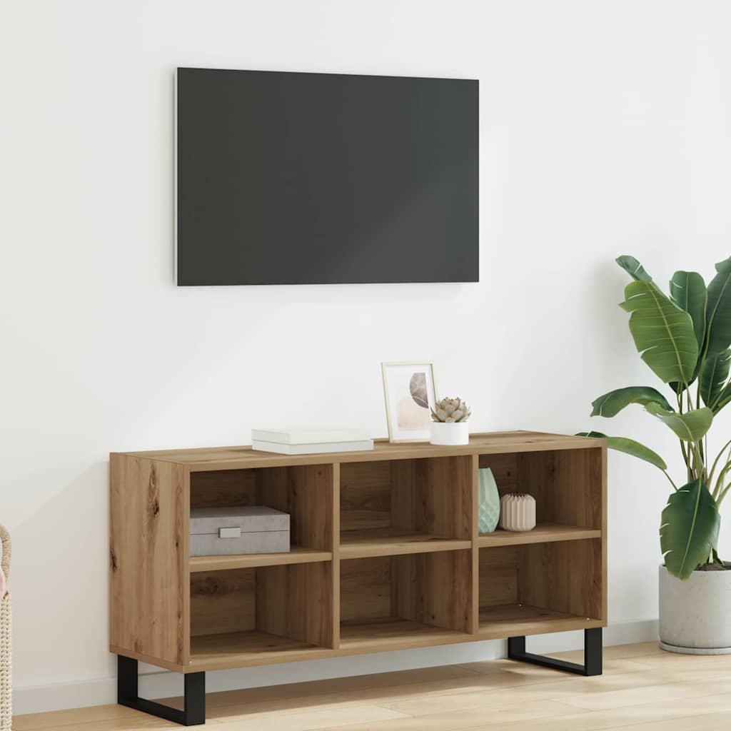 vidaXL TV Cabinet 103.5 x 30 x 50 cm Artisan Oak Engineered Wood