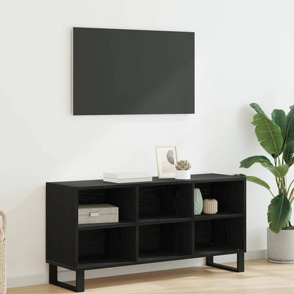 vidaXL TV Cabinet 103.5 x 30 x 50 cm Black Oak Engineered Wood