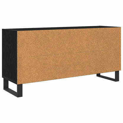 vidaXL TV Cabinet 103.5 x 30 x 50 cm Black Oak Engineered Wood