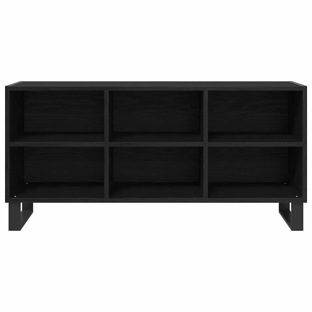 vidaXL TV Cabinet 103.5 x 30 x 50 cm Black Oak Engineered Wood