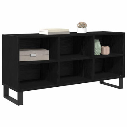 vidaXL TV Cabinet 103.5 x 30 x 50 cm Black Oak Engineered Wood