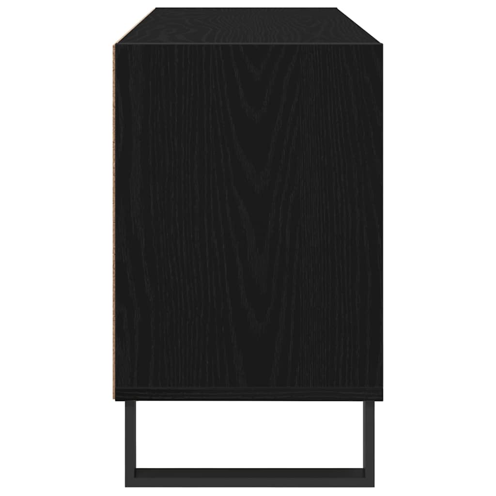 vidaXL TV Cabinet 103.5 x 30 x 50 cm Black Oak Engineered Wood