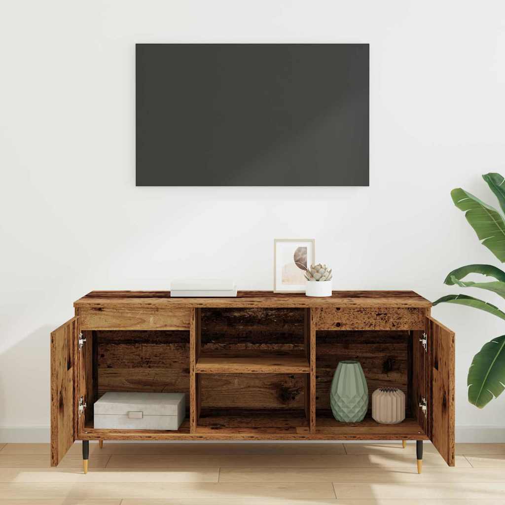 vidaXL TV Cabinet Old Wood 104 x 35 x 50 cm Engineered Wood