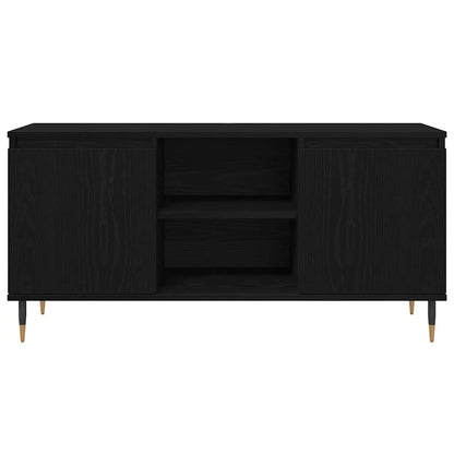 vidaXL TV Cabinet Black Oak 104 x 35 x 50 cm Engineered Wood