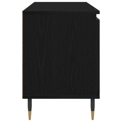 vidaXL TV Cabinet Black Oak 104 x 35 x 50 cm Engineered Wood