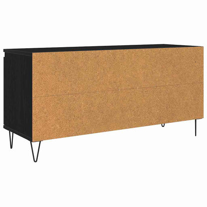 vidaXL TV Cabinet 104 x 35 x 50 cm Black Oak Engineered Wood