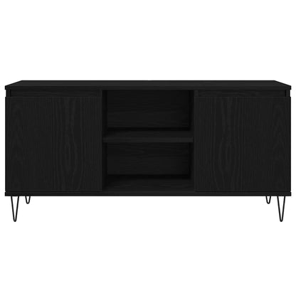 vidaXL TV Cabinet Black Oak 104 x 35 x 50 cm Engineered Wood