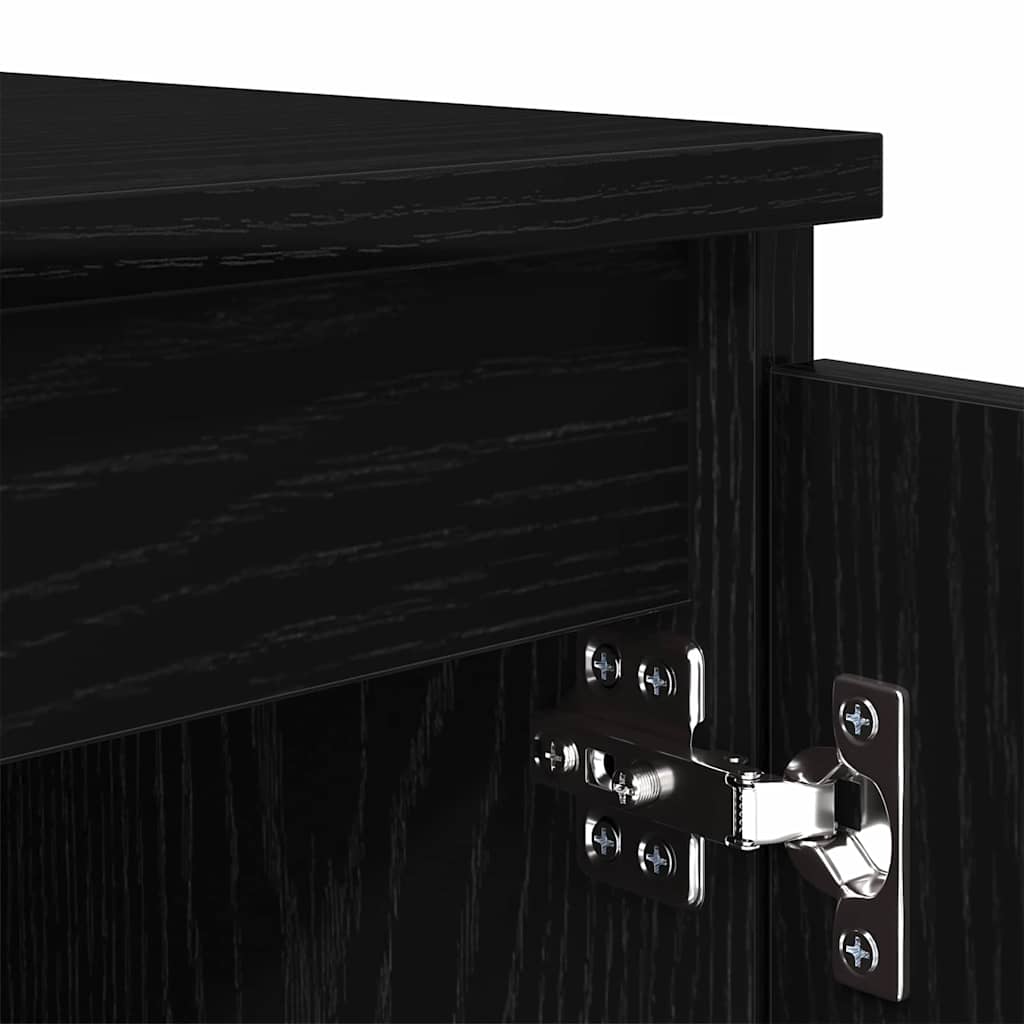 vidaXL TV Cabinet 104 x 35 x 50 cm Black Oak Engineered Wood