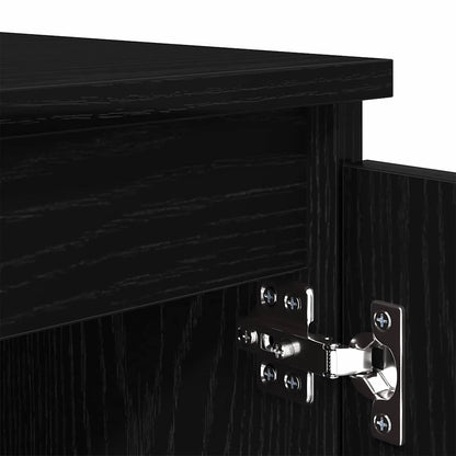 vidaXL TV Cabinet 104 x 35 x 50 cm Black Oak Engineered Wood