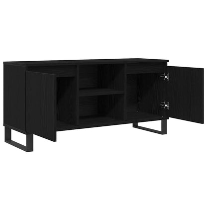 vidaXL TV Cabinet 104 x 35 x 50 cm Black Oak Engineered Wood