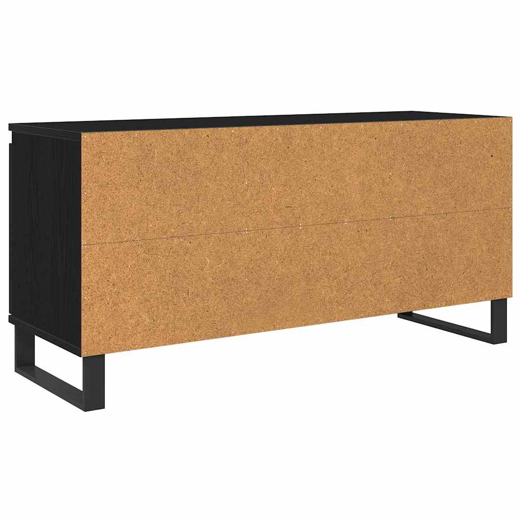 vidaXL TV Cabinet 104 x 35 x 50 cm Black Oak Engineered Wood