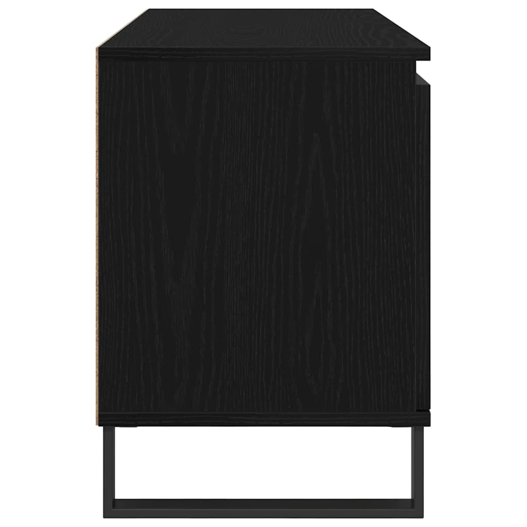 vidaXL TV Cabinet 104 x 35 x 50 cm Black Oak Engineered Wood