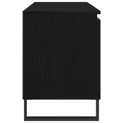 vidaXL TV Cabinet 104 x 35 x 50 cm Black Oak Engineered Wood