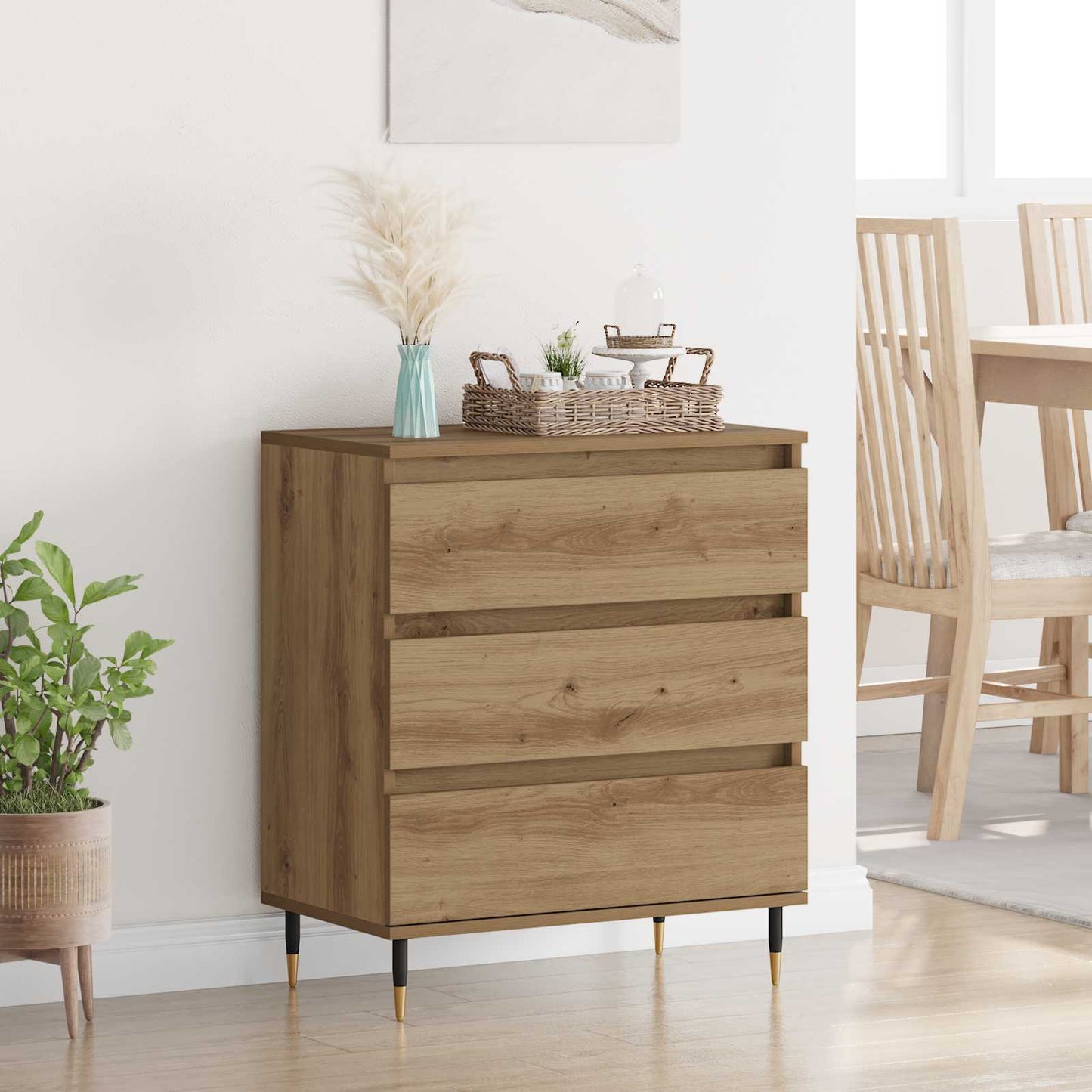 vidaXL Sideboard Artisan Oak 60 x 35 x 70 cm Engineered Wood