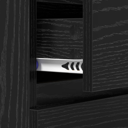 vidaXL Sideboard Black Oak 60 x 35 x 70 cm Engineered Wood