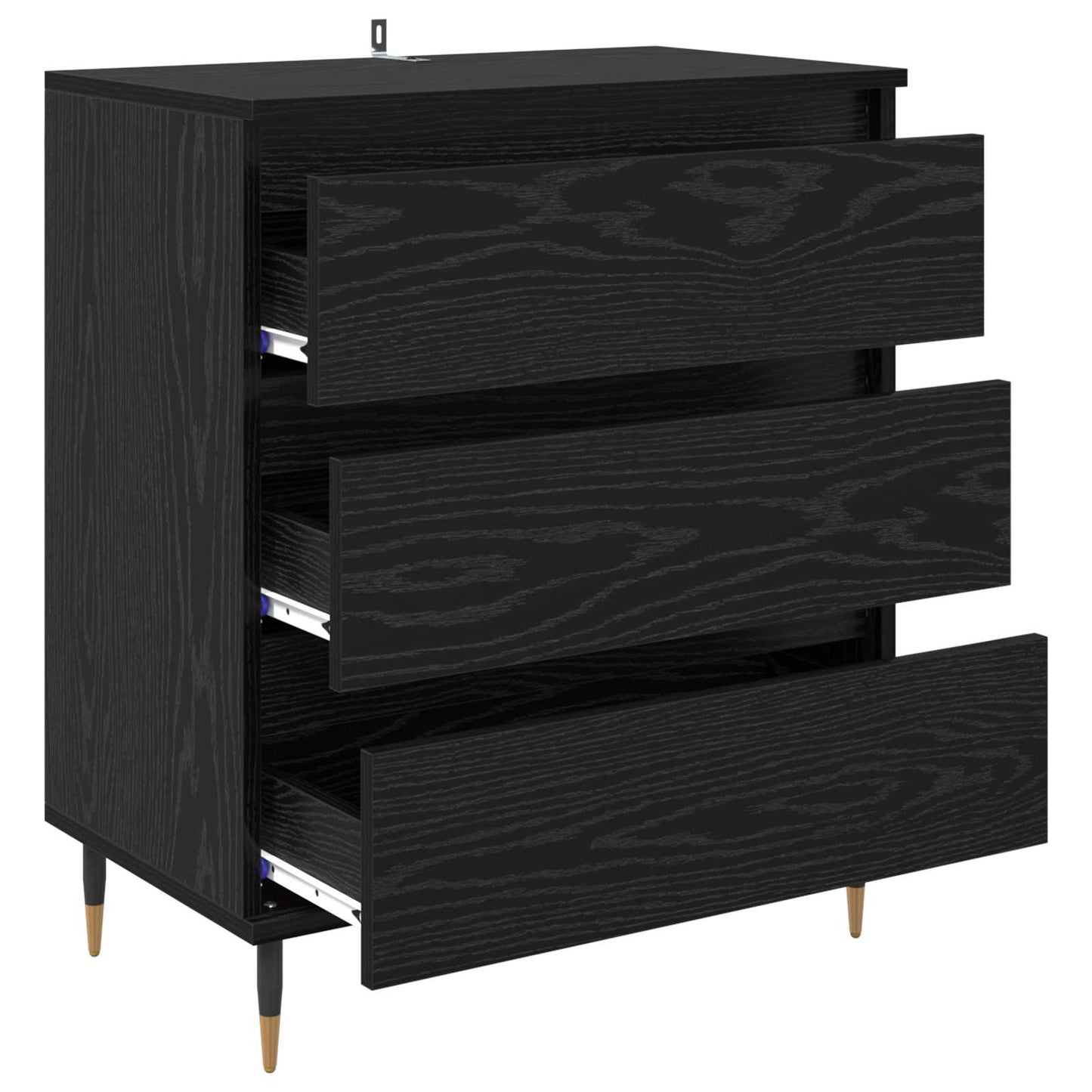 vidaXL Sideboard Black Oak 60 x 35 x 70 cm Engineered Wood