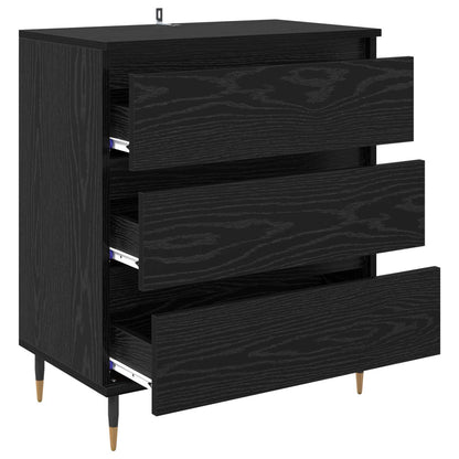 vidaXL Sideboard Black Oak 60 x 35 x 70 cm Engineered Wood