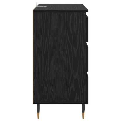 vidaXL Sideboard Black Oak 60 x 35 x 70 cm Engineered Wood