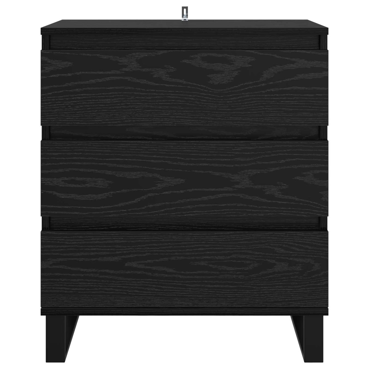 vidaXL Sideboard with Drawer Black Oak 60 x 35 x 70 cm Engineered Wood
