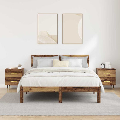vidaXL Bedside Cabinet 2 pcs Old Wood 40 x 35 x 47.5 cm