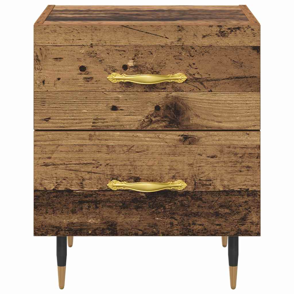 vidaXL Bedside Cabinet 2 pcs Old Wood 40 x 35 x 47.5 cm
